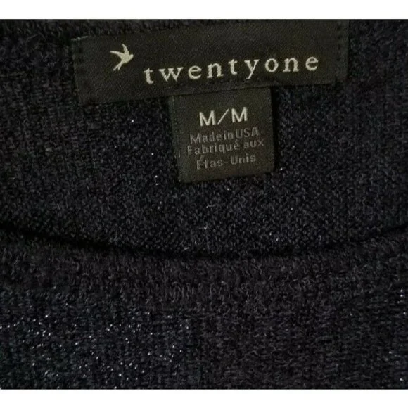 Forever 21 Sweater, Junior's Size M, Women's Medium, Blue and Silver - Picture 4 of 4